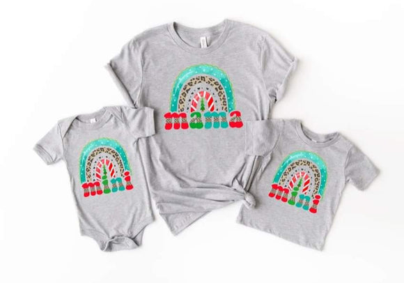 TODDLER Tee: Mini Christmas Rainbow