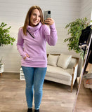 SALE:: ZipCowl Sweatshirt:: Lavender