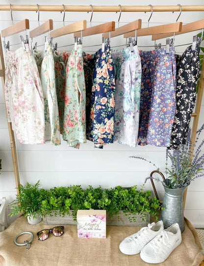 *SALE* : Jamie Shorts-Periwinkle Floral