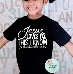 TODDLER/YOUTH Tee:: Jesus Loves Me