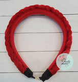 RTS:: Red Braided Velvet Headband