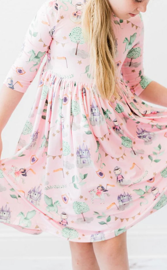 3/4 Sleeve Twirl Dress:: Princess Magic