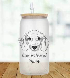 Glass Can Tumbler:: Personalized Dog Breeds (2 Dogs)