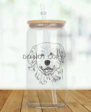 Glass Can Tumbler:: Personalized Dog Breeds (2 Dogs)