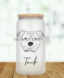 Glass Can Tumbler:: Personalized Dog Breeds (2 Dogs)