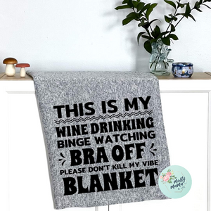 Sweater Fleece Blanket:: Bra Off Vibes