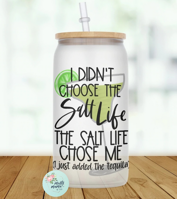 Glass Can Tumbler:: Salt Life