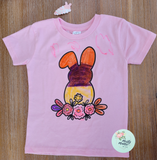 TODDLER Tee:: Floral Bunny Coloring Tee