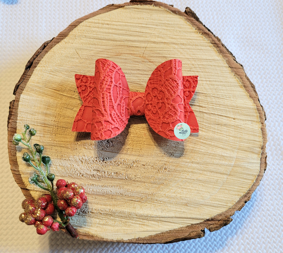 Sweetie:: Christmas Red Lace Embossed