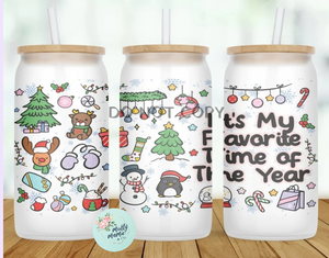 Glass Can Tumbler:: Favorite time of year