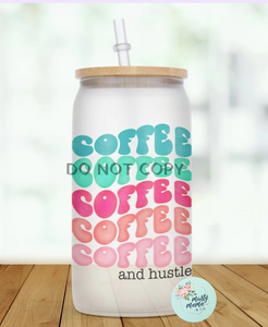 Glass Can Tumbler:: Coffee & Hustle