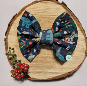 Fabric Bow:: Dino Christmas