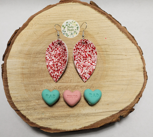 Dangle Earrings:: Pinch Valentine Confetti