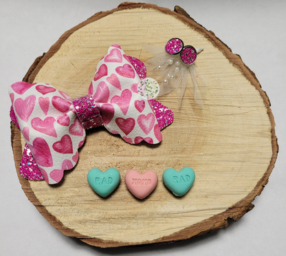 Earring Studs:: Bright Pink Sparkle