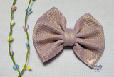 Fabric Bow:: Lilac SHIMMER