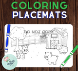 Coloring REUSABLE Placemats:: Thanksgiving Themed