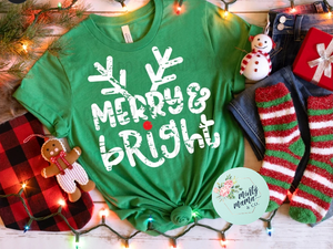 TODDLER/Youth Tee:: Rudolph Merry & Bright