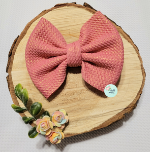 Fabric Bow:: Pink SHIMMER