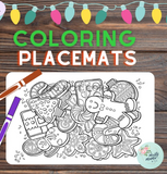 Coloring REUSABLE Placemats:: Christmas Themed