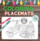 Coloring REUSABLE Placemats:: Christmas Themed