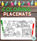 Coloring REUSABLE Placemats:: Christmas Themed