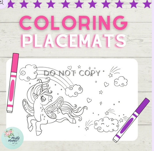 Coloring REUSABLE Placemats:: General Themed