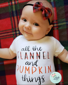 INFANT Bodysuit:: All The Flannel & Pumpkin Things