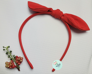 RTS: Top Knot Christmas Red Headband