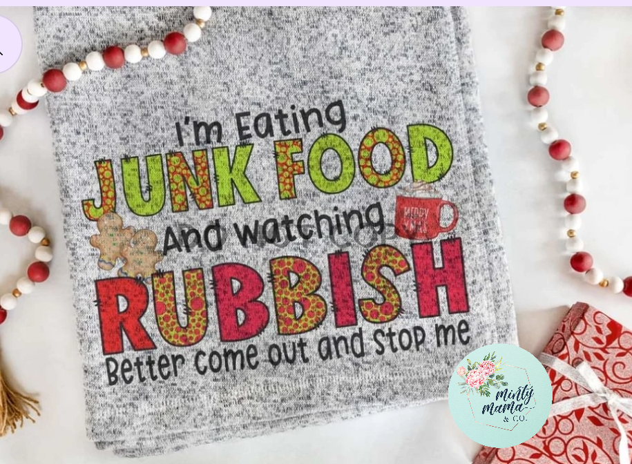 Sweater Fleece Blanket:: Eating Junk Food and Watching Rubbish