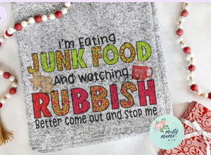 Sweater Fleece Blanket:: Eating Junk Food and Watching Rubbish