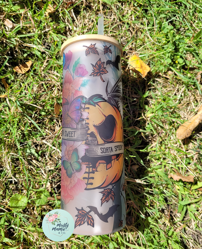 25 oz. Glass Can Tumbler:: Sorta Sweet/Spooky