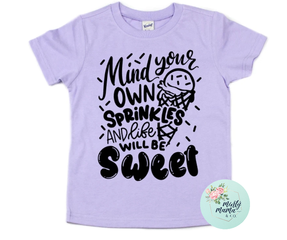 TODDLER/Youth Tee:: Mind Your Own Sprinkles