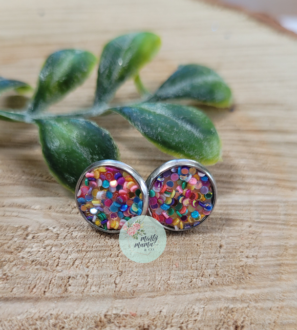 Earring Studs:: Colorful Confetti