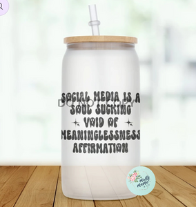 Glass Can Tumbler:: Social Media